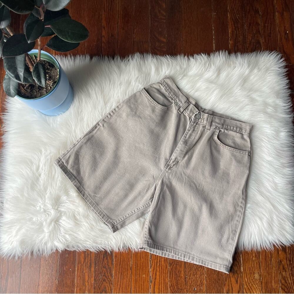 Vintage Tan High Rise Denim Shorts 90s Neutral Jorts Mom Fit Summer